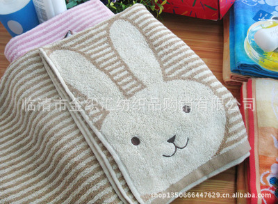 【批發(fā)孚日潔玉正品 好運(yùn)可愛長(zhǎng)耳兔浴巾 純棉柔軟舒適條紋浴巾1045】?jī)r(jià)格,廠家,圖片,浴巾、沙灘巾,臨清市金織匯紡織品購銷-